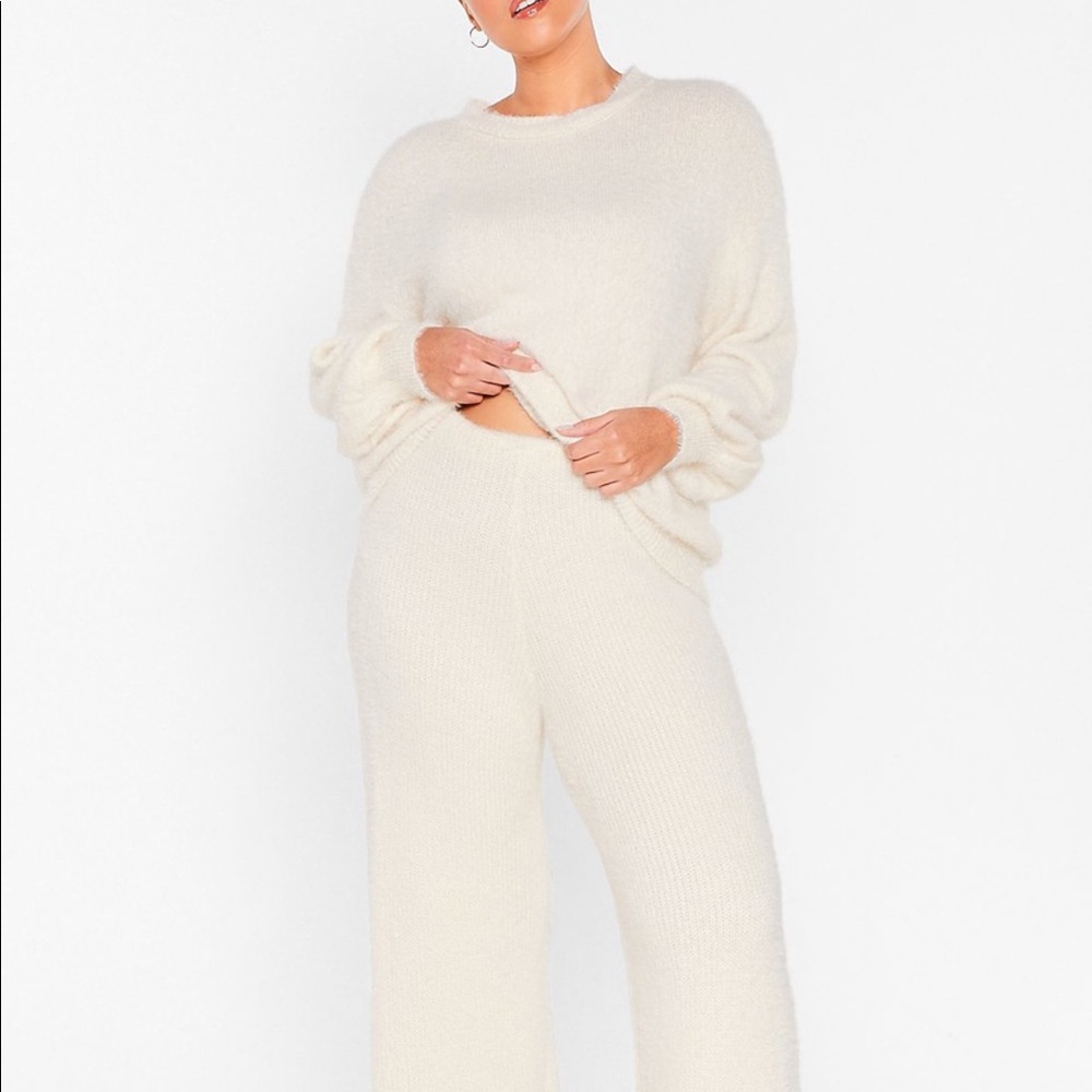 Nasty Gal plus size fluffy knit loungewear